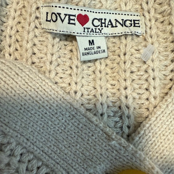 Love Change Beige Button-Up Knit Sweater - Picture 4 of 5